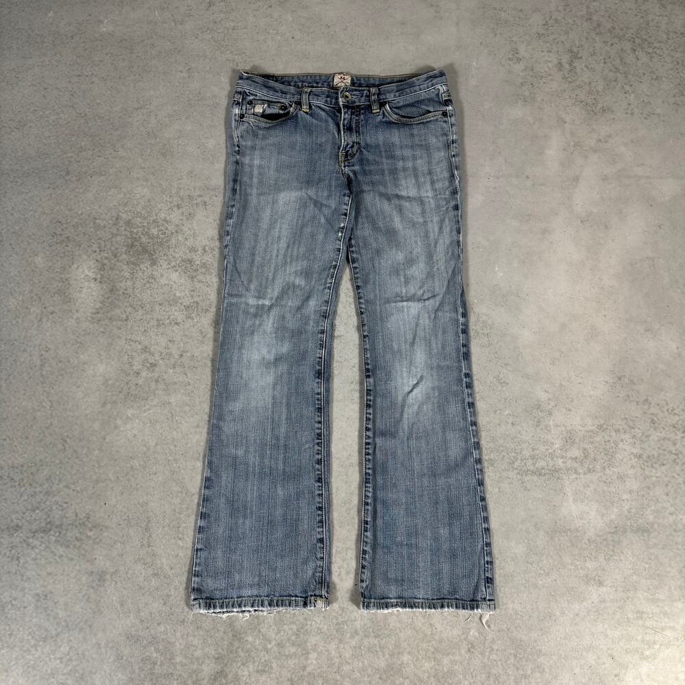 X2 Denim Laboratory Jeans Flare Leg Light Wash - Size: 4 Short